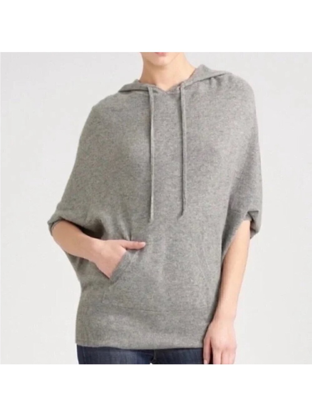 Vince cashmere oversized batwing dolman hoodie sweater